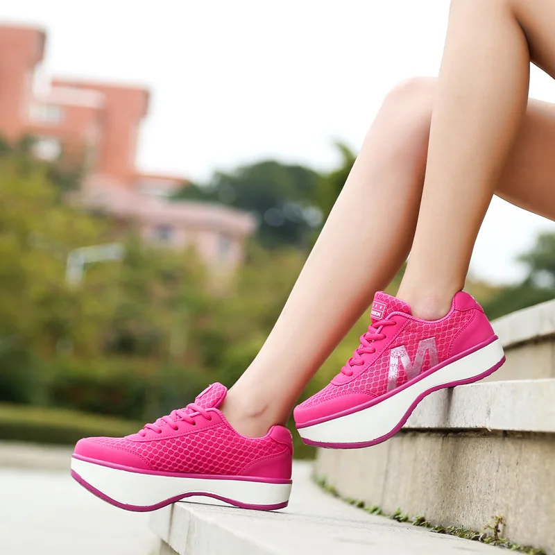 

Women Slimming Shoes Stovepipe Body Sculpting Shoes Women Heel Orthopedic Shoes Negative Heel Sneakers Zapatillas Mujer Casual