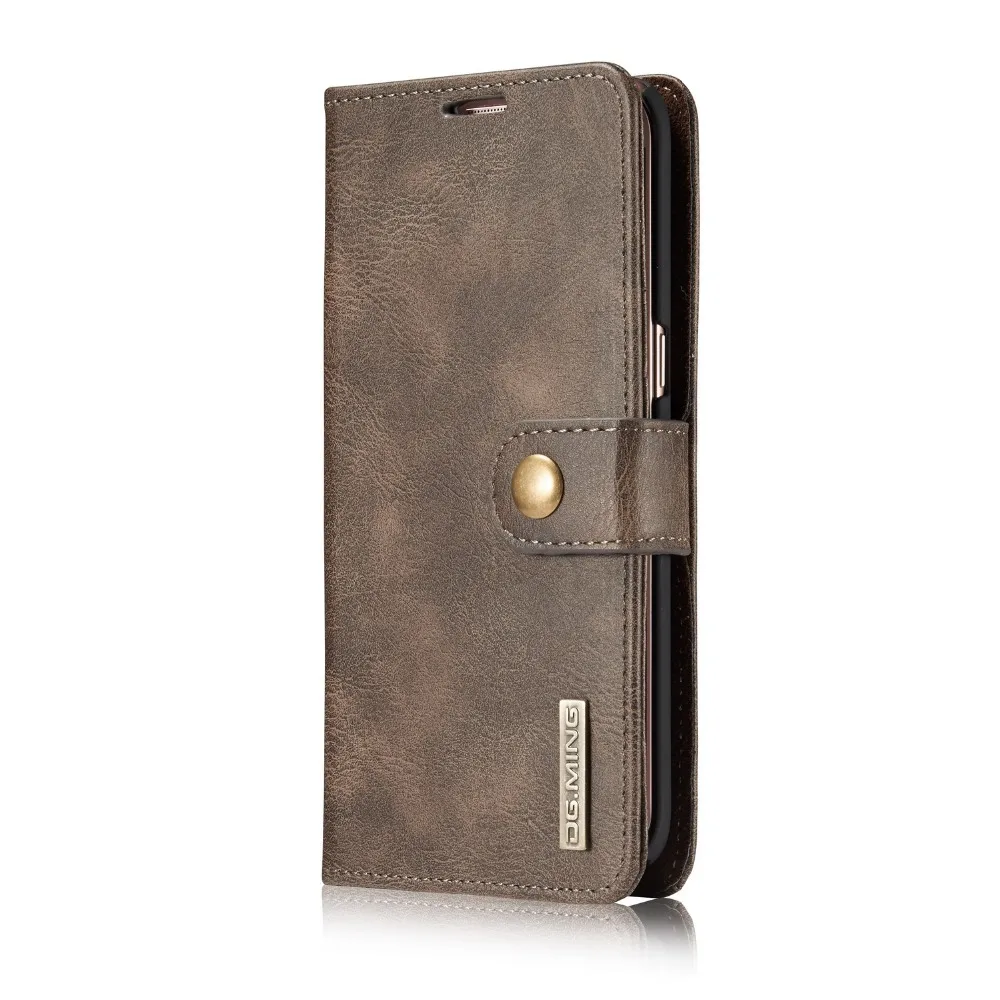 Роскошный кожаный чехол-книжка для samsung Note 10 Plus Note 9, 8, S7 Edge, S8, S9 Plus, съемный магнитный чехол со слотом для карт