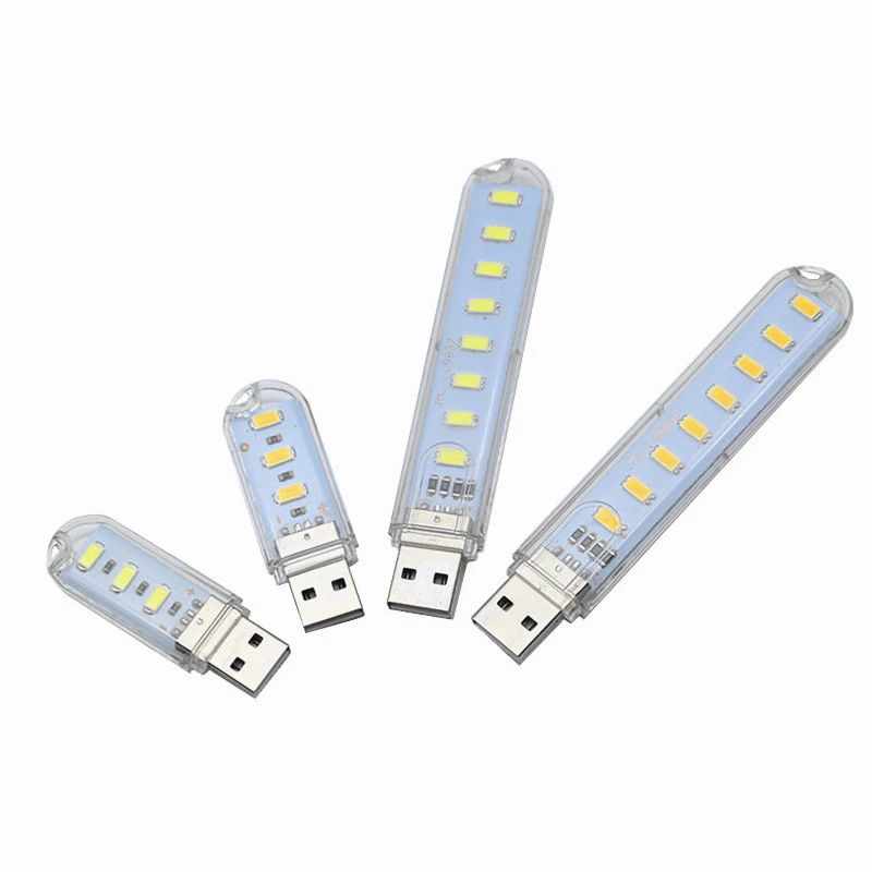 Alician Mini USB Power 8 LED Night Light Portable 5V Reading Lamp for Power Bank Computer Laptop White Alician Mini USB Power 8 LED Night Light Portable 5V Reading Lamp for Power Bank Computer Laptop White
