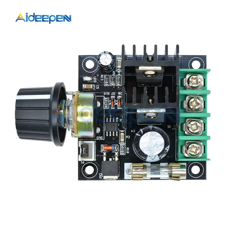 DC 12V-40V 10A 400W Auto PWM DC Motor Speed Controller Module Volt Regulator Dimmer 3KHz Frequency With Knob Switch 24V 32V DC Motor Speed Controller Motor Speed Controller Electric Motor Speed Controller
