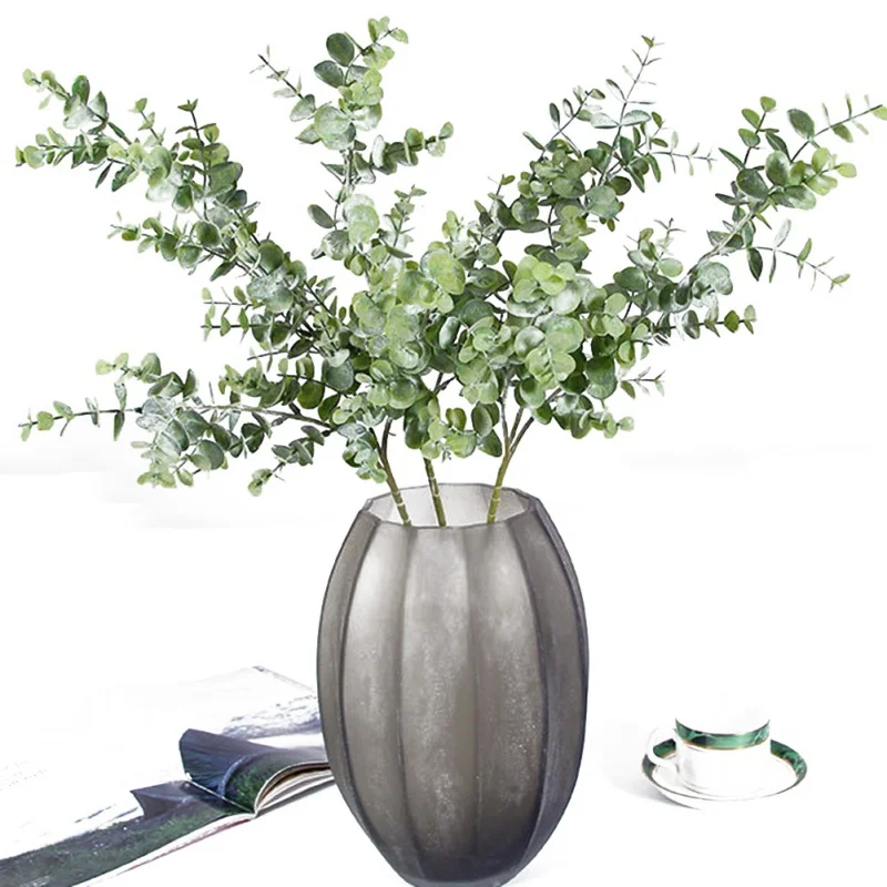 

1PCS Simulated Eucalyptus Plastic Leaves Artificial Plant Home Party Garden Decorations Festive Supplies for Living room desktop