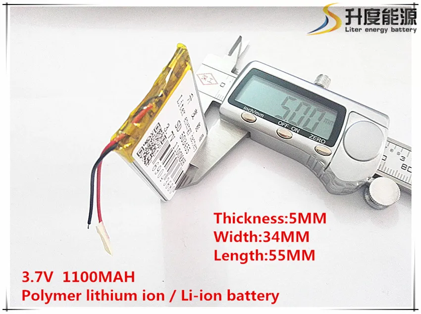 

10pcs [SD] 3.7V,1100mAH,[503455] Polymer lithium ion / Li-ion battery for TOY,POWER BANK,GPS,mp3,mp4,cell phone,speaker