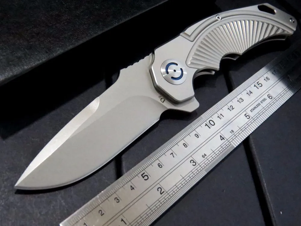 

Tactical 58-60HRC High Hardness D2 Blade Alloy Handle Folding Knife Camping Survival Hunting Pocket with Sheath Tools