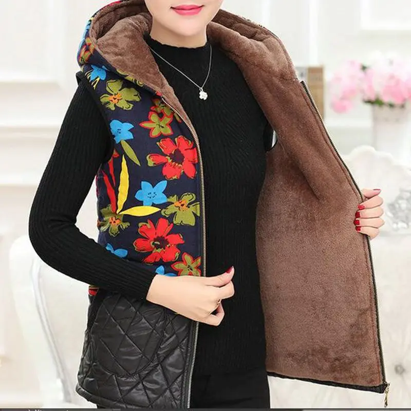 2018 new Middle aged women's autumn winter plus thick
