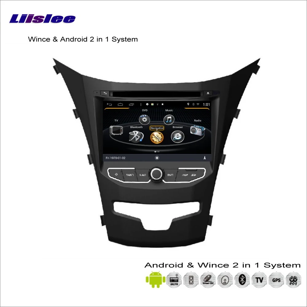 Cheap Liislee Car Android Multimedia For SSangYong Korando 2013~2015 Radio CD DVD Player GPS Navi Navigation Audio Video Stereo System 4