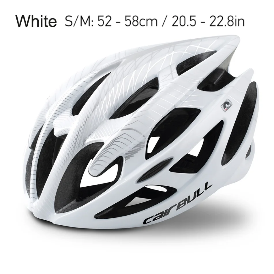 Велосипедный шлем дорожный горный велосипедный шлем в форме 21 вентиляционный велосипедный шлем ультралегкий велосипедный шлем Casco Ciclismo CAIRBULL-01 M& L - Цвет: White S-M