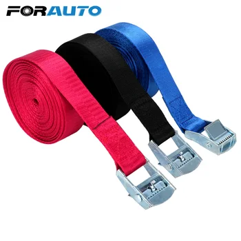 

5M Car Tension Rope Cargo Roof Rack Lashing Straps Stowing Tidying Luggage Fixed Strap Car Styling Ratchet Tie Belt With Buckle