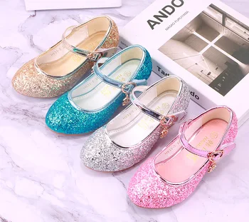 

Children girl Crystal Shoes Girls dance Shoes high-heeled Party Princess Shoes size 26-38 4colors 833-5 GZX03