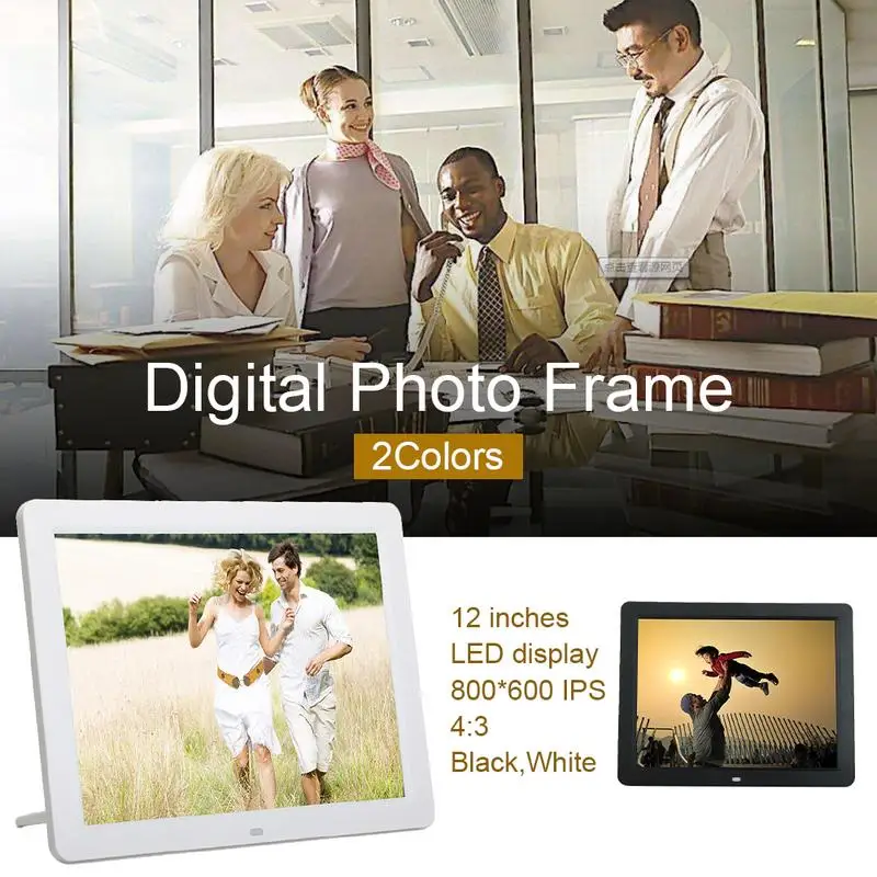 

12 Inch HD 800*600 LED Digital Photo Frame LED Display Infrared Remote Control Electronic Photo Album Digital Picture Music