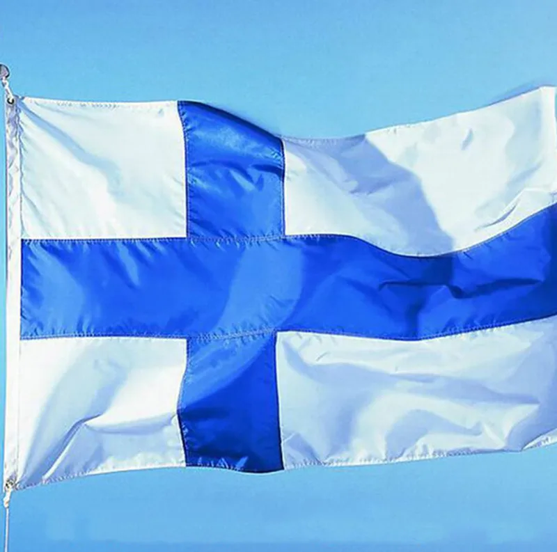 

Hot 90*150cm/3 ft*5 ft Suomen tasavalta/Republiken Finland Flag Suomi Banner Siniristilippu parties festivals historical events