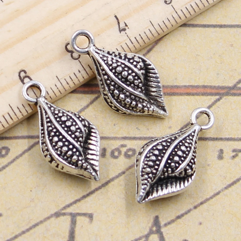 

10pcs Charms Conch Shell 22x11x7mm Antique Silver Color Pendants Making DIY Handmade Jewelry Factory Wholesale