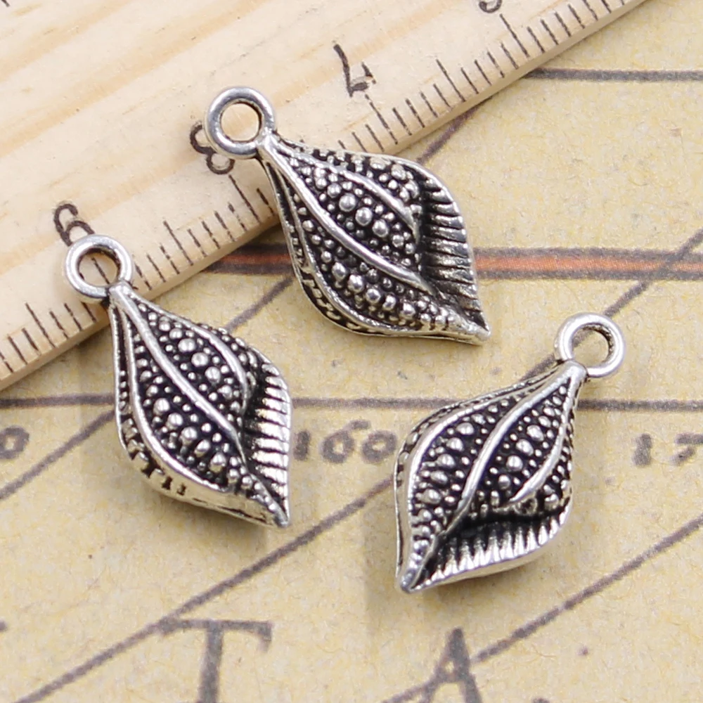 

10pcs Charms conch shell 22x11x7mm Antique Silver Plated Pendants Making DIY Handmade Jewelry Factory Wholesale