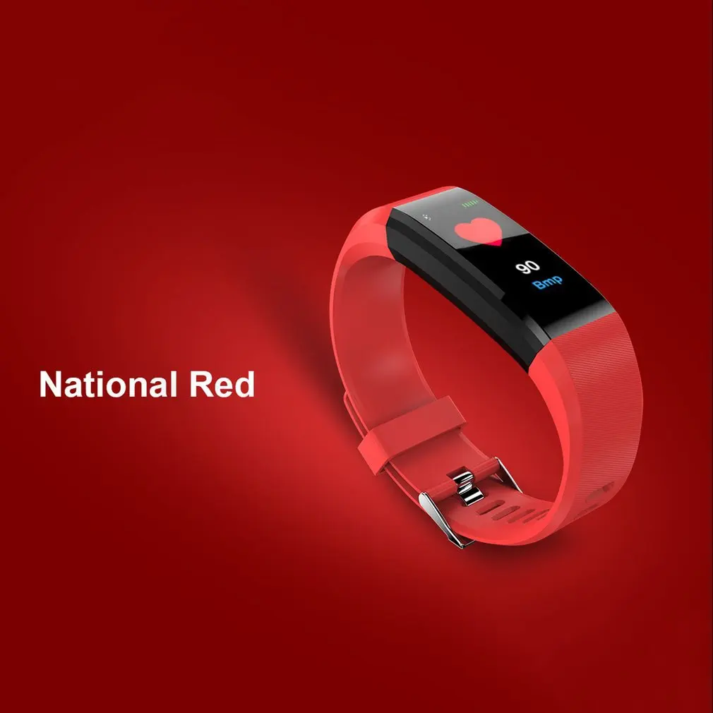 Smart Watches 115 PLUS Bluetooth Intelligent Bracelet Passometer Smart Band Heart Rate Monitor Fitness Tracker IP67 Waterproof