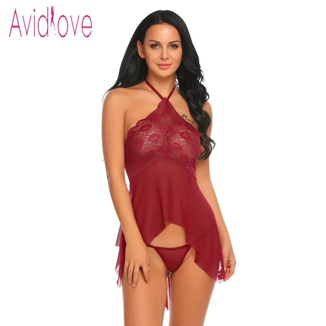Avidlove женское нижнее белье сексуальное эротическое платье Babydoll Прозрачная