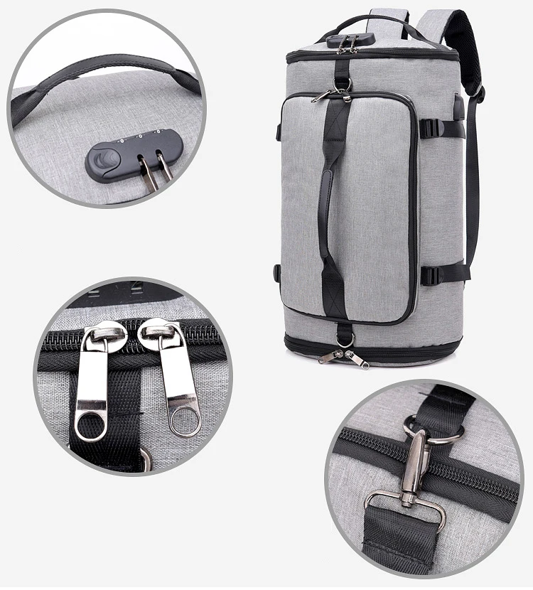 Мужской рюкзак большой емкости для путешествий мужской рюкзак отделение для обуви многофункциональная Мужская Сумка водонепроницаемая