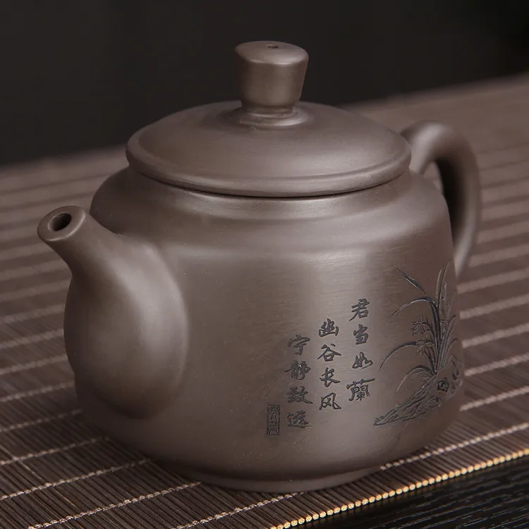 

Premium 200ml Purple Clay teapot Arts,Handmade Yixing Zisha Boccaro Kongfu Pottery Filter Infuser teaset Collection gifts