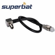 Superbat производитель разъем fme к TS9 штекер под прямым углом Кабель для zte MF645 RG174 15 см 2 шт