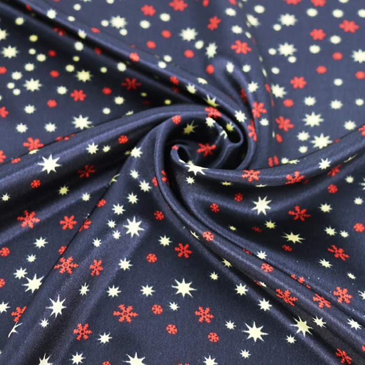 Мягкий Полиэстер Сатин Шармез Ткань звезды постельное белье материал