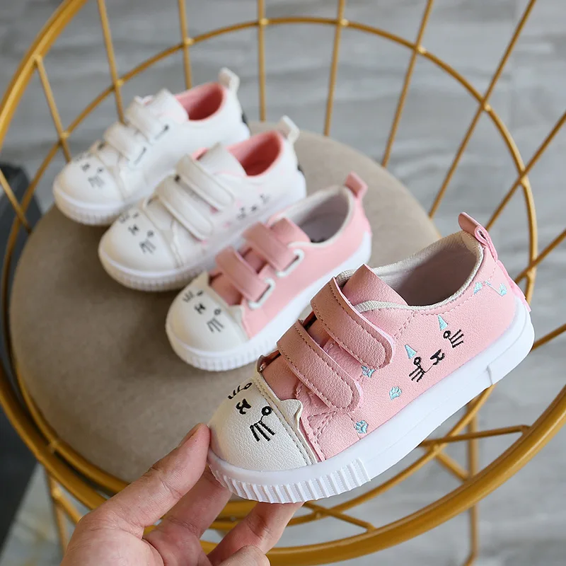 

2019 Toddler Shoes Children Flats Breathable Single Shoes Boys Girls Kids Sneakers Cat Sneakers Sports Running Shoes