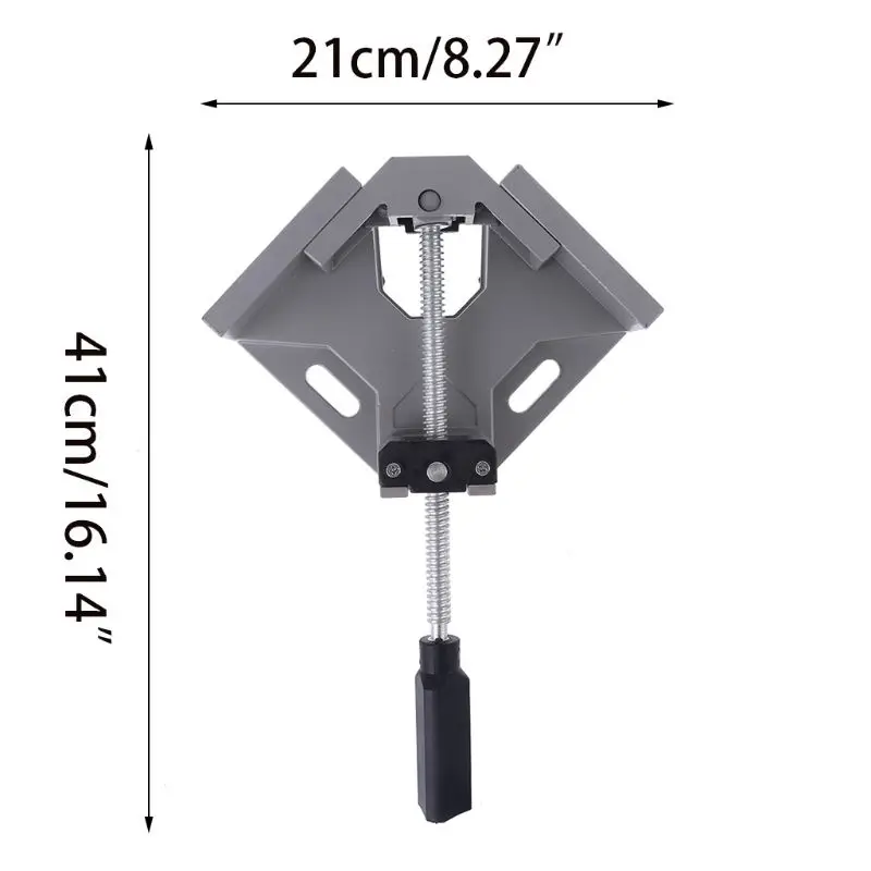  Single Handle 90 Degrees Right Angle Clamp Two Axis Alluminum Carpentry Woodworking Tools Welding C