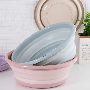 

Multipurpose Folding Bucket Portable Folding Footbath Foldable Basin Travel Abroad Washbasin Outdoor Camping Tools Christmas #