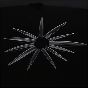 

Extra long thin high heel fake nail pattern points to dark shiny long press fake nails 120 nail decoration nail tips acrylic