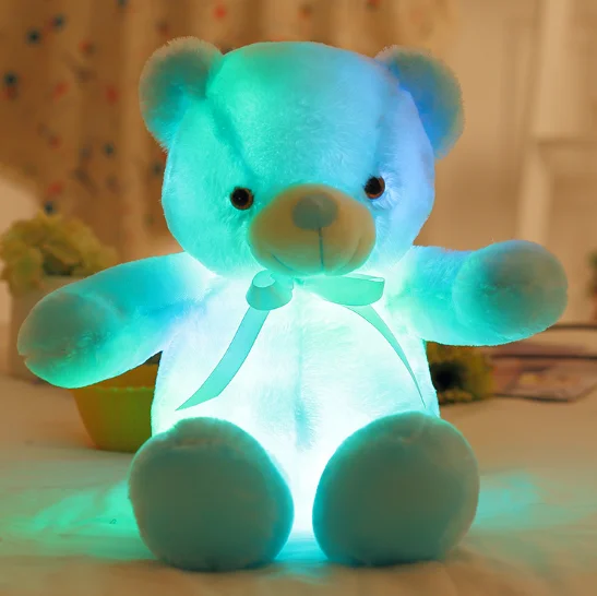 

50cm Cute Light Up LED Teddy Bear Stuffed Animals Plush Toy Colorful Glowing Teddy Bear Birthday Gift for Kids Friends