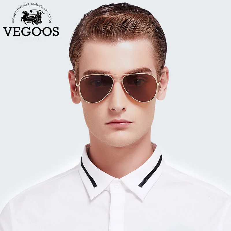 

VEGOOS Brand Designer Men Sunglasses Pilot Aviation Gradient Lenses Eyewear For Men's Unisex Sun Glasses UV Protection #3025