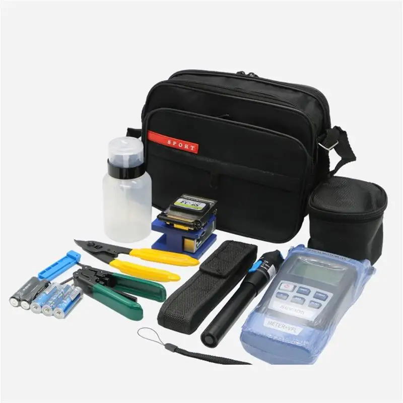 

FTTH Fiber Optic Cable Splice Tool Kits with Fiber Optic Cutting Tools Stripper