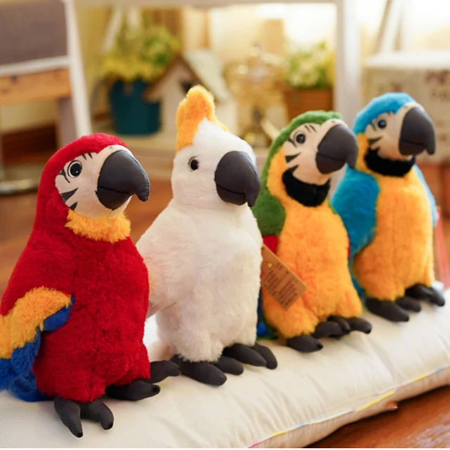 Best Price  lifelike macaw toy Plush Stuffed Animal Soft.kawaii lifelike parrot for children girls dolls& stuffed toys