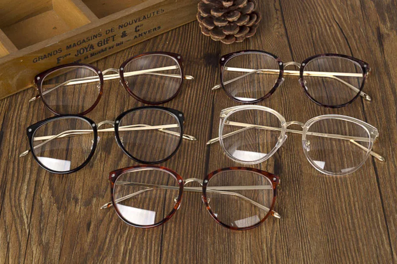 Женские очки shauna круглые очки оправа металлические ножки прозрачные линзы очки