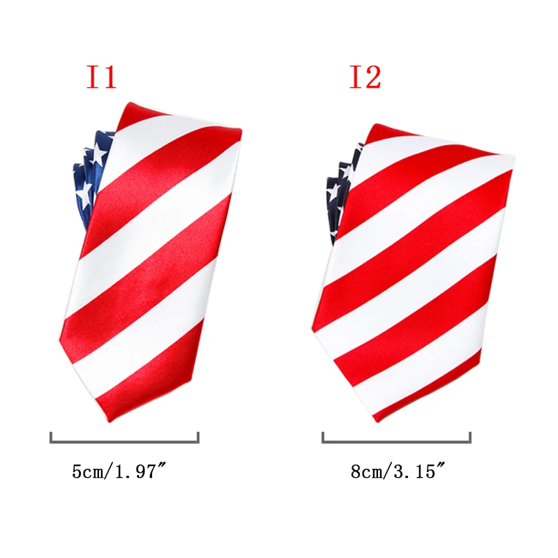 Полиэстер Шелкография американский флаг модное популярное Благородный Бизнес Мужской галстук