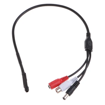

High Sensitive Pickup Audio Mic Microphone Power Cable For CCTV Security Camera