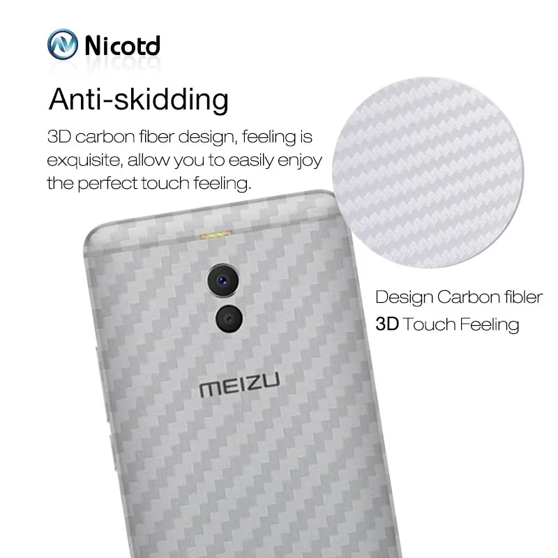 

Nicotd 3D Carbon Fiber Screen Protector For Meilan Note 9 M6 Note M6T 3D Back Cover Protective Film for M3S M3 NOTE M5S M5 Note