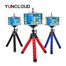YUNCLOUD ミニ柔軟な三脚スポンジタコ電話クリップで Iphone Xiaomi Huawei 社スマートフォンの Gopro カメラアクセサリー三(China)