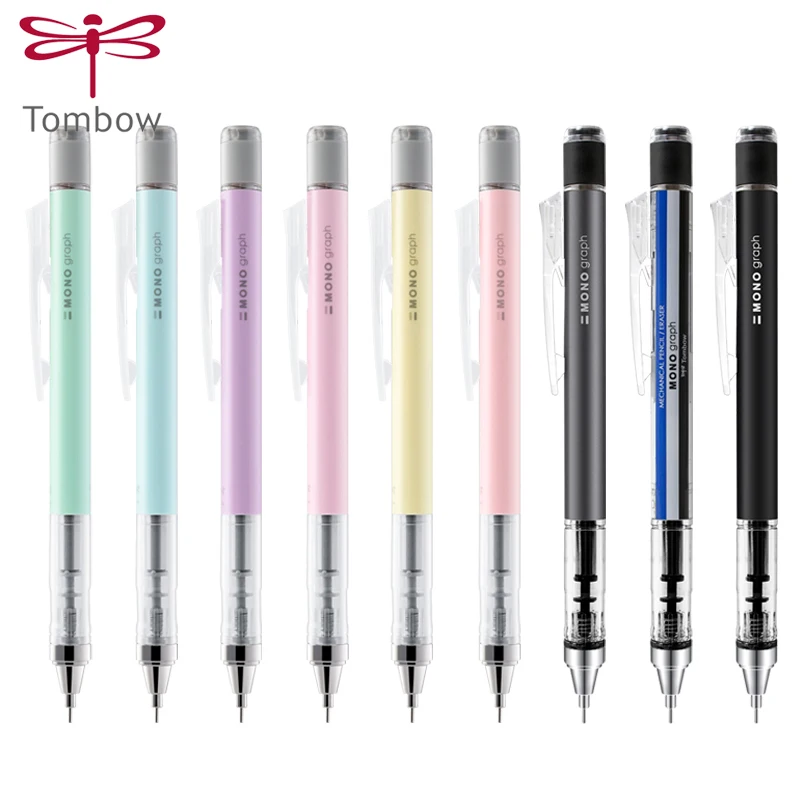 

1pcs Tombow Mono 0.5 /0.3MM Shaker Low Center of Gravity Activity Pencil Graph Grip Side Press Lead Pen Primary School
