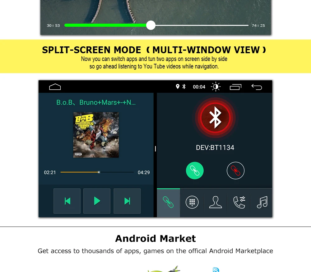 Top 2 Din Android 9.0 Car Multimedia For Porsche Cayenne GTS Radio 2003 2005 2009 2010 955 mm GPS Navigation DVD CD Head Unit stereo 13