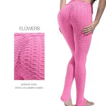 

Hollow Layout Yoga Pants Womens High Waist Polyester-Spandex Pink Color Yoga Pants Workout Leggings Tight Trouser Pencil Leggins