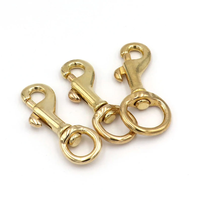 2Pcs Multi Purpose Pure Brass Swivel Eye Spring Snap Hook for Men