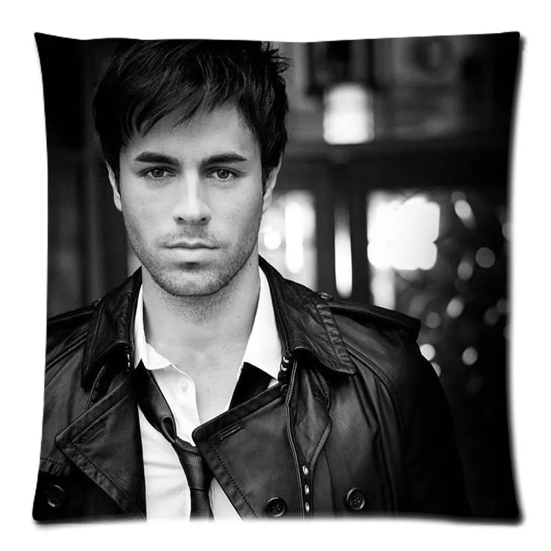 Наволочка для подушки из хлопка и льна с принтом Enrique Iglesias наволочка домашнего
