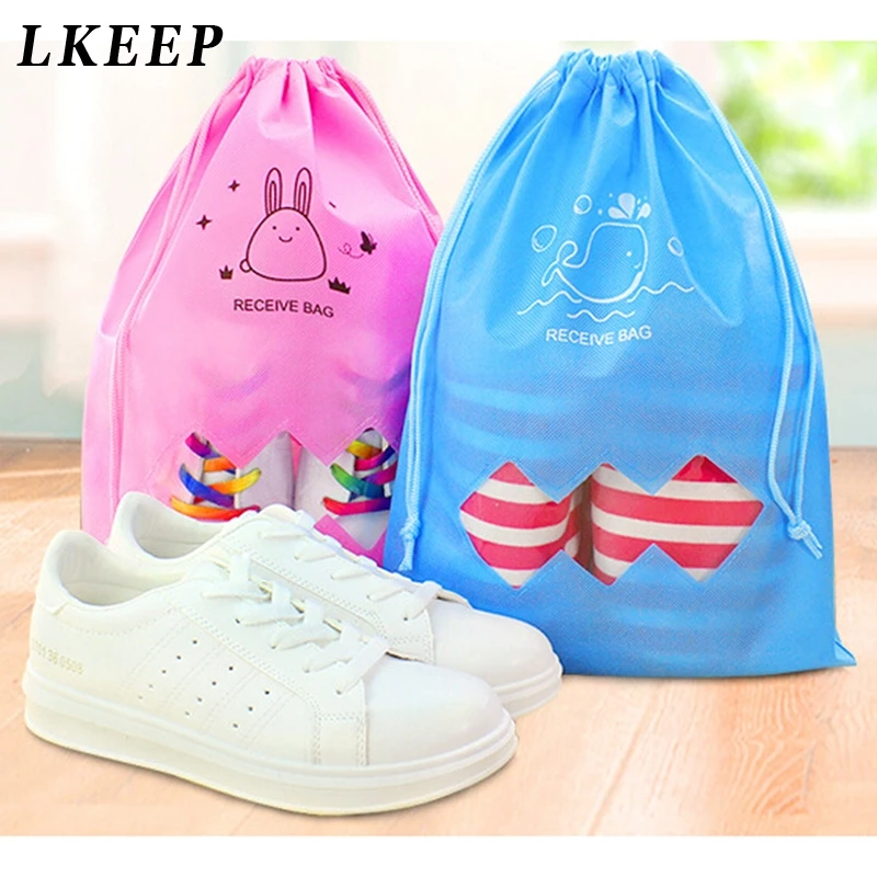 

6 Colors Drawstring Bag Funny Cartoon Storage Women's Cloth Sundries Receive Bags Travel High Quality Travel Softback Backpacks