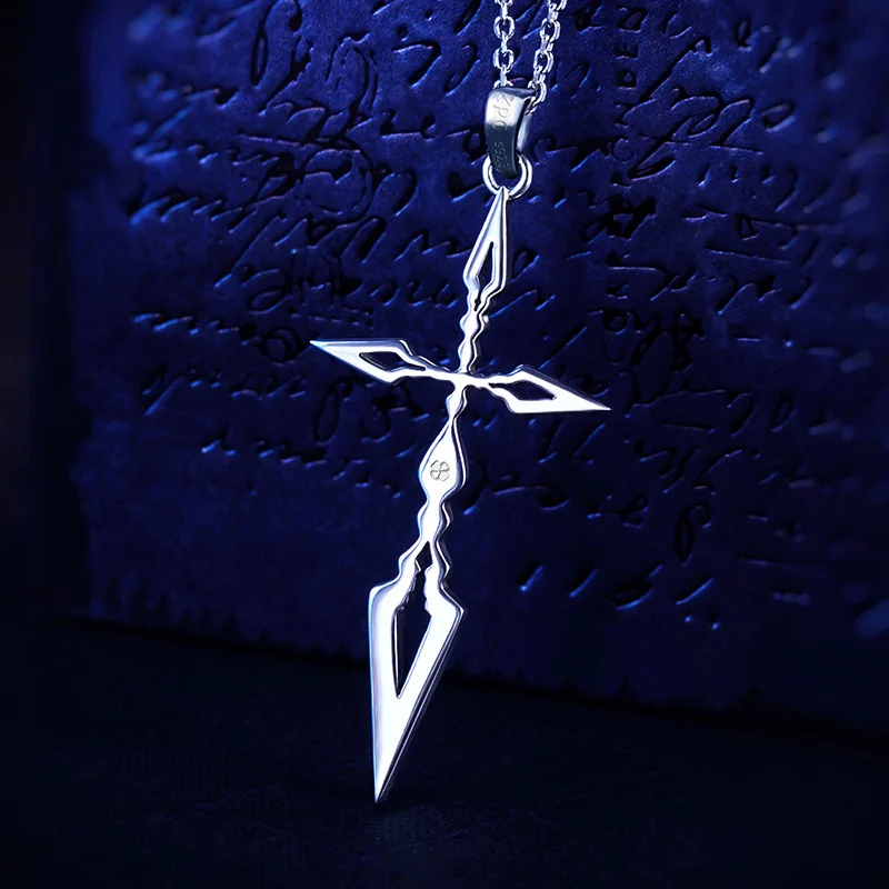 Fate Zero Серебряная сабля Подвеска из стерлингового серебра 925 пробы колье аниме для