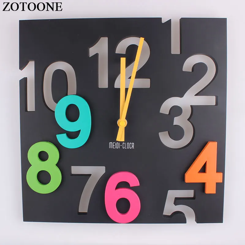 ZOTOONE DIY 3D Vinyl Wall Clock Modern Design Home Decor Fashion Silent Clock on The Wall Watch For Living Room Decorative D ZOTOONE DIY 3D Vinyl Wall Clock Modern Design Home Decor Fashion Silent Clock on The Wall Watch For Living Room Decorative D