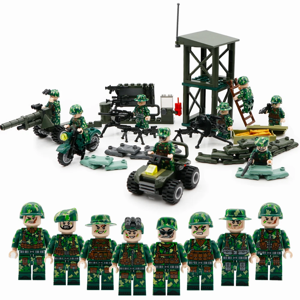 20pcs Military Field Scene Accessories Packs For Building Blocks Figures Toys