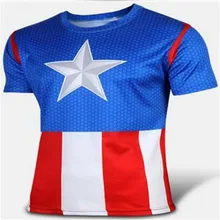 2016 brand new captain America jerseys round collar short sleeve T-shirt t-shirts wholesale custom t-shirts of captain America