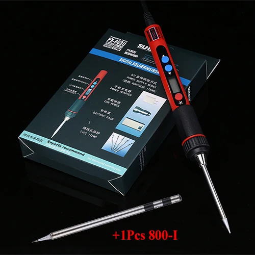 With 800-I Портативный 5 в 10 Вт Цифровой ЖК USB паяльник Регулируемая температура паяльник soldeerbaut Ferro Solda BGA сварочные инструменты - Цвет: With 800-I