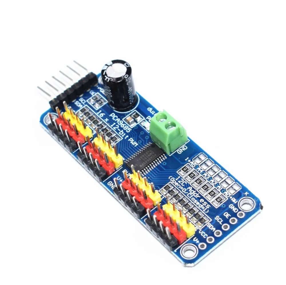 

1 Piece 16 Channel 12-bit PWM/Servo Driver-I2C interface PCA9685 module For Arduino