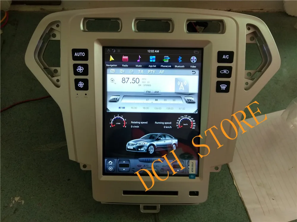 10,4 ''Tesla стиль Android 8,1 автомобильный DVD gps плеер для Ford Mondeo fusion 2007 2008 2009 2010 2011 2012 2013 PX6 CARPLAY