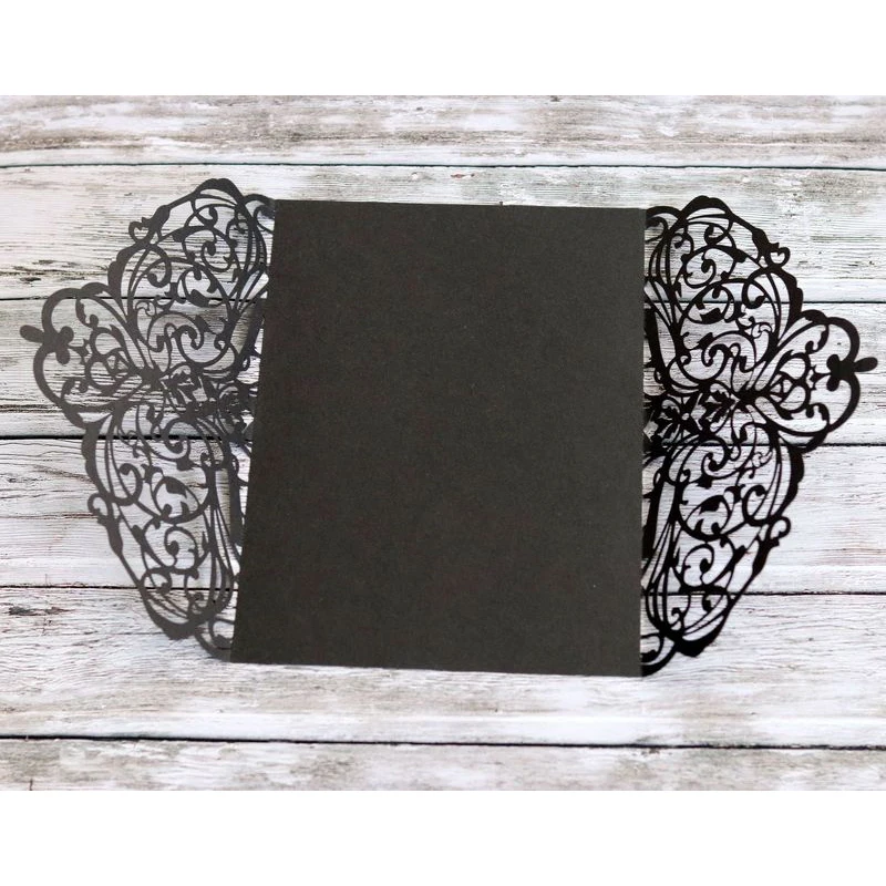  10Pcs/1Lot Wedding Invitations Card Laser Cut Lace Openwork Invitation Cards White Elegant Pattern  - 32954581760