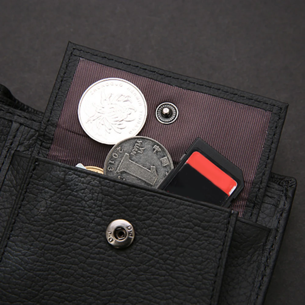 Carteira, мужской Роскошный кошелек из натуральной кожи, двойной, короткий, с карманом для монет, кредитный держатель для карт, деловой, тонкий, кошелек, кошелек